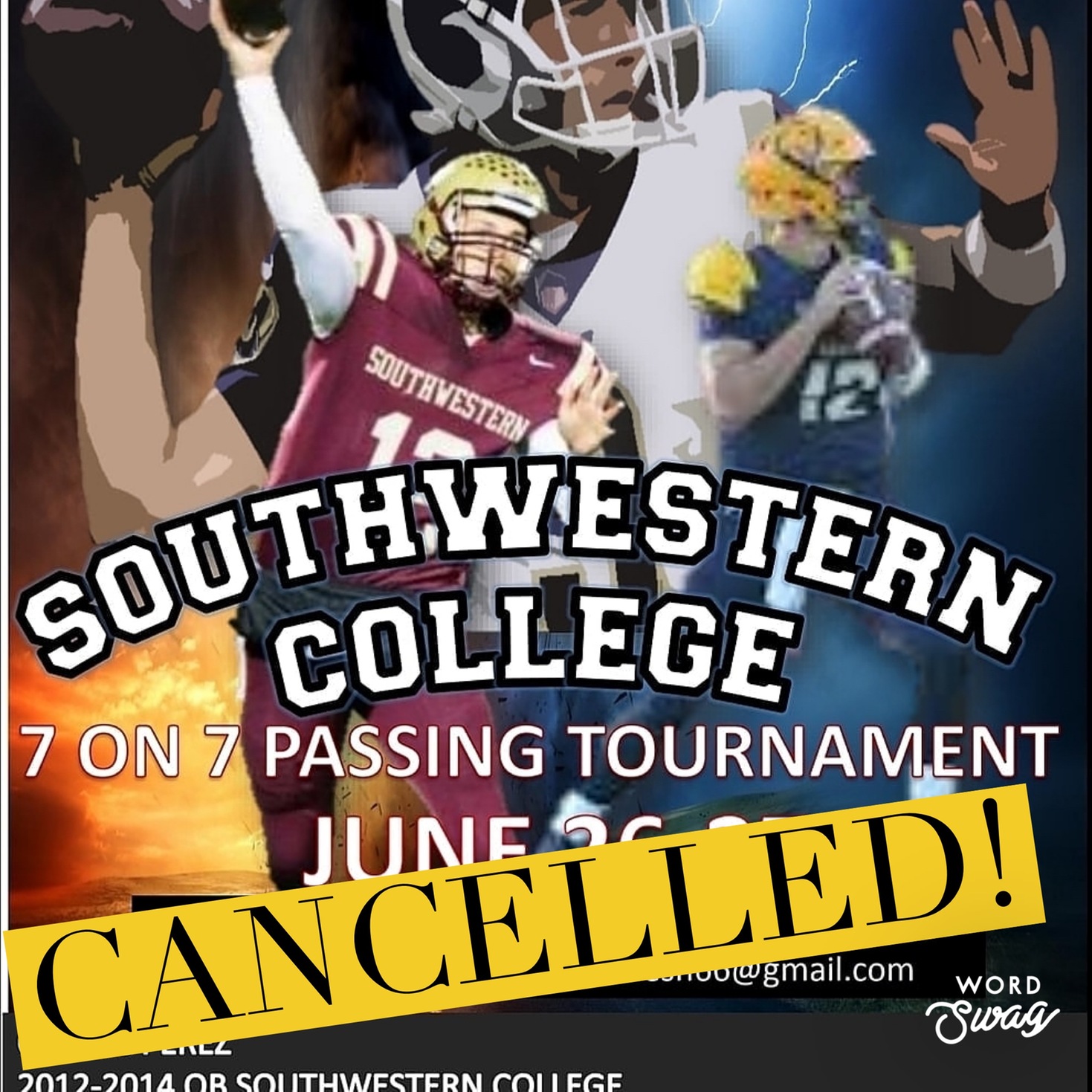 Football 7 on 7 Passing Tournament CANCELLED