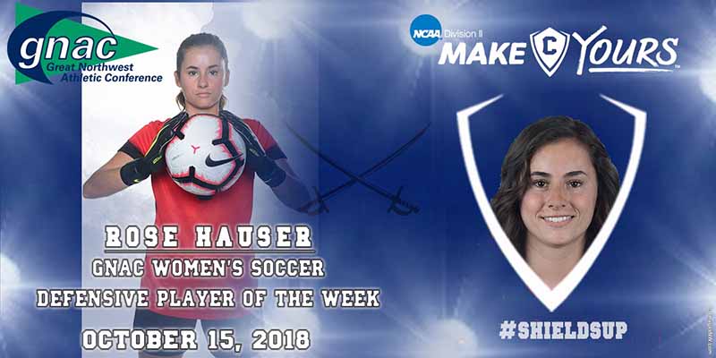 Congratulations to southwestern college very own 2017 goalkeeper Rosie Hauser named GNAC women's soccer defensive player of the Week