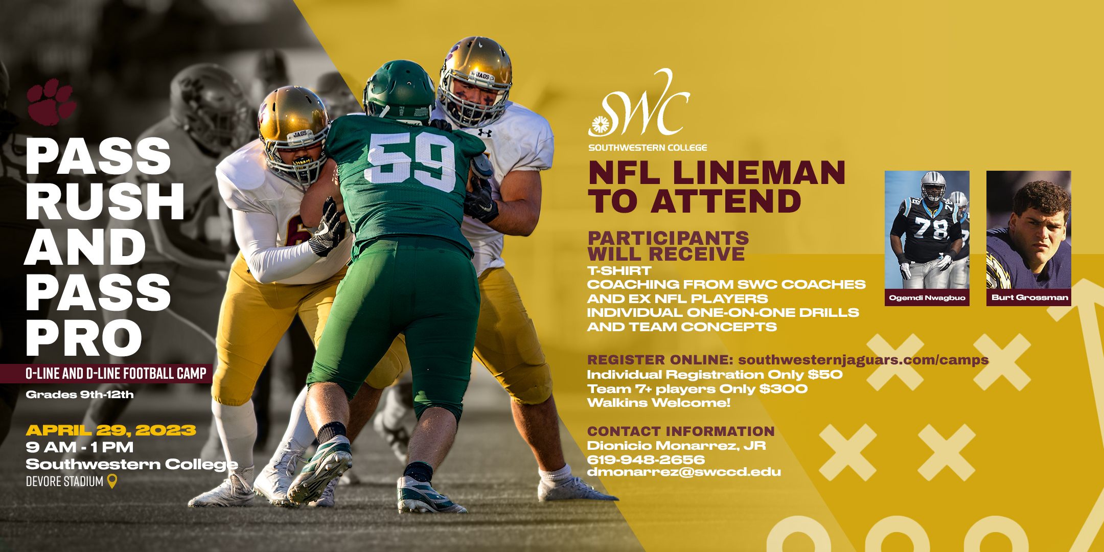 Football Clinic for OL/DL - Pass Rush & Pass Pro