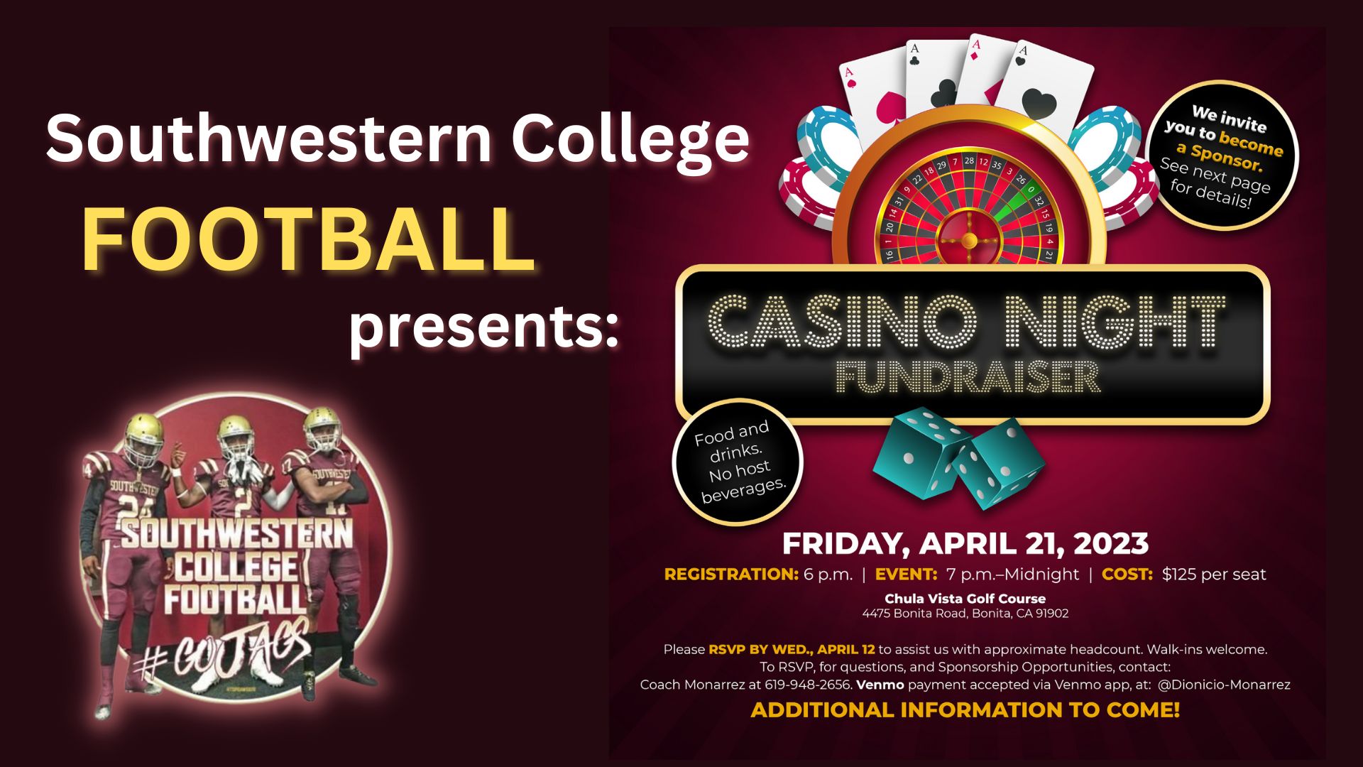 SWC Football presents.....Casino Night Fundraiser